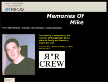 Tablet Screenshot of memoriesofmike.tripod.com
