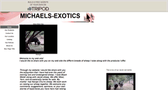 Desktop Screenshot of michaels-exotics.tripod.com
