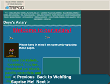 Tablet Screenshot of deyoaviary.tripod.com