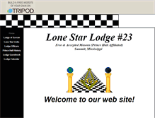 Tablet Screenshot of lonestarlodge23.tripod.com