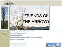 Tablet Screenshot of friendsofthearroyo.tripod.com