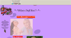 Desktop Screenshot of hilaryduffrox.tripod.com