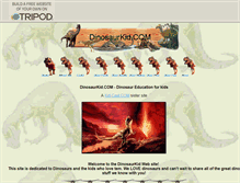 Tablet Screenshot of dinosaurkid.tripod.com