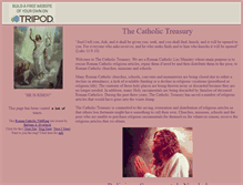 Tablet Screenshot of catholictreasury.tripod.com