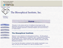 Tablet Screenshot of biosophicalinstitute.tripod.com