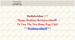 Desktop Screenshot of krishnavedha.tripod.com