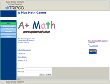 Tablet Screenshot of aplusmathgames.tripod.com
