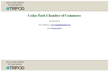 Tablet Screenshot of cedarparkchamber.tripod.com