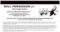 Desktop Screenshot of fergusonforcongress.tripod.com
