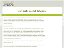 Tablet Screenshot of carmakedatabase.tripod.com