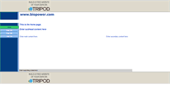 Desktop Screenshot of biopower.tripod.com
