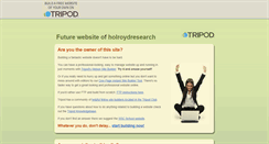 Desktop Screenshot of holroydresearch.tripod.com