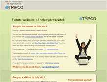Tablet Screenshot of holroydresearch.tripod.com