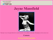 Tablet Screenshot of jaynemansfield.tripod.com