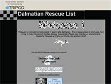 Tablet Screenshot of dalmatianresq.tripod.com
