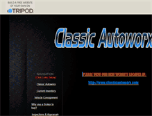 Tablet Screenshot of classicautoworx.tripod.com