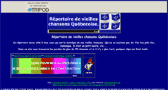 Desktop Screenshot of chansonquebecoise.tripod.com