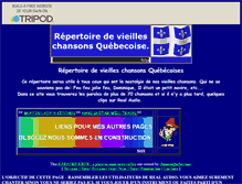 Tablet Screenshot of chansonquebecoise.tripod.com