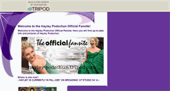 Desktop Screenshot of hayley-podschun.tripod.com