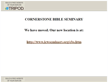 Tablet Screenshot of cornerstoneseminary.tripod.com