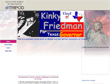 Tablet Screenshot of kinkyfriedman.tripod.com