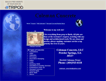 Tablet Screenshot of colemanconcrete.tripod.com