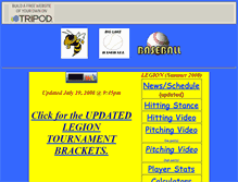 Tablet Screenshot of hornetbaseball.tripod.com