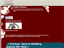 Tablet Screenshot of cubbclowns.tripod.com