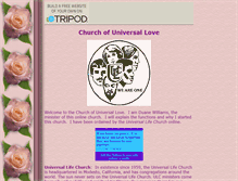 Tablet Screenshot of churchofuniversallove.tripod.com