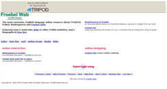 Desktop Screenshot of froebelweb.tripod.com