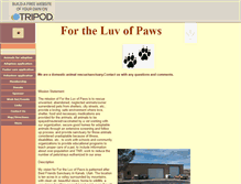 Tablet Screenshot of fortheluvofpaws.tripod.com