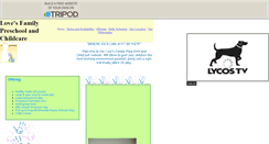 Desktop Screenshot of lovesfamilypreschoolandchildcare.tripod.com