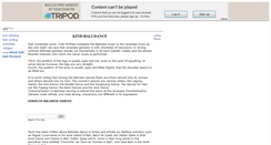 Desktop Screenshot of kind-of-balidance.tripod.com