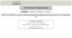 Desktop Screenshot of patristicamedievalia.ar.tripod.com