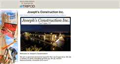 Desktop Screenshot of josephsconstruction.tripod.com