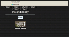 Desktop Screenshot of insignificancy.tripod.com