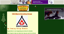 Desktop Screenshot of 12thbarriescouts.tripod.com