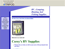Tablet Screenshot of coreysrvsupplies.tripod.com