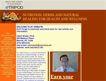 Tablet Screenshot of nutritioninfo.tripod.com