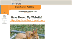 Desktop Screenshot of crazycarrotsrabbitry.tripod.com