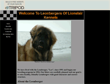 Tablet Screenshot of leonbergers1.tripod.com