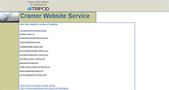 Desktop Screenshot of cramerwebsiteservice.tripod.com