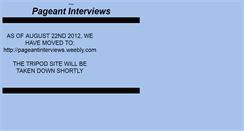 Desktop Screenshot of pageant-interviews.tripod.com