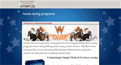 Desktop Screenshot of horseracingprograms.tripod.com