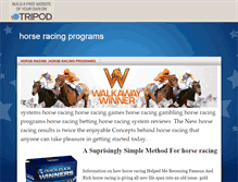 Tablet Screenshot of horseracingprograms.tripod.com