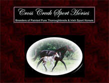 Tablet Screenshot of crosscreekhorses.tripod.com