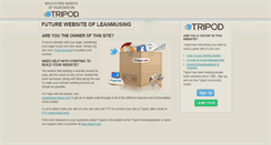 Desktop Screenshot of leanmusing.tripod.com