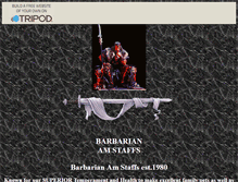 Tablet Screenshot of barbarianamstaffs.tripod.com
