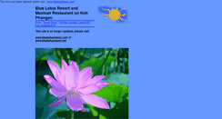Desktop Screenshot of bluelotusresort.tripod.com