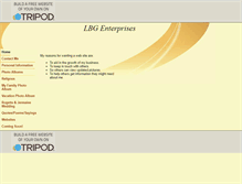 Tablet Screenshot of lbg-enterprises.tripod.com